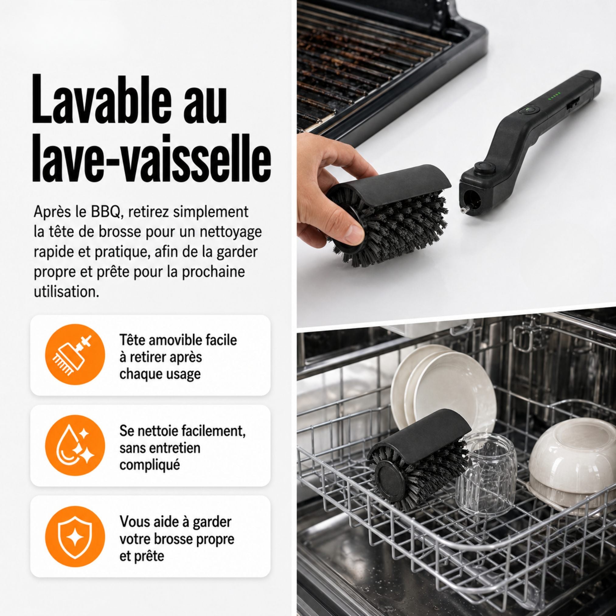 Brosse Électrique pour BBQ Kaskad™ – Nettoyage Rapide et Sans Effort