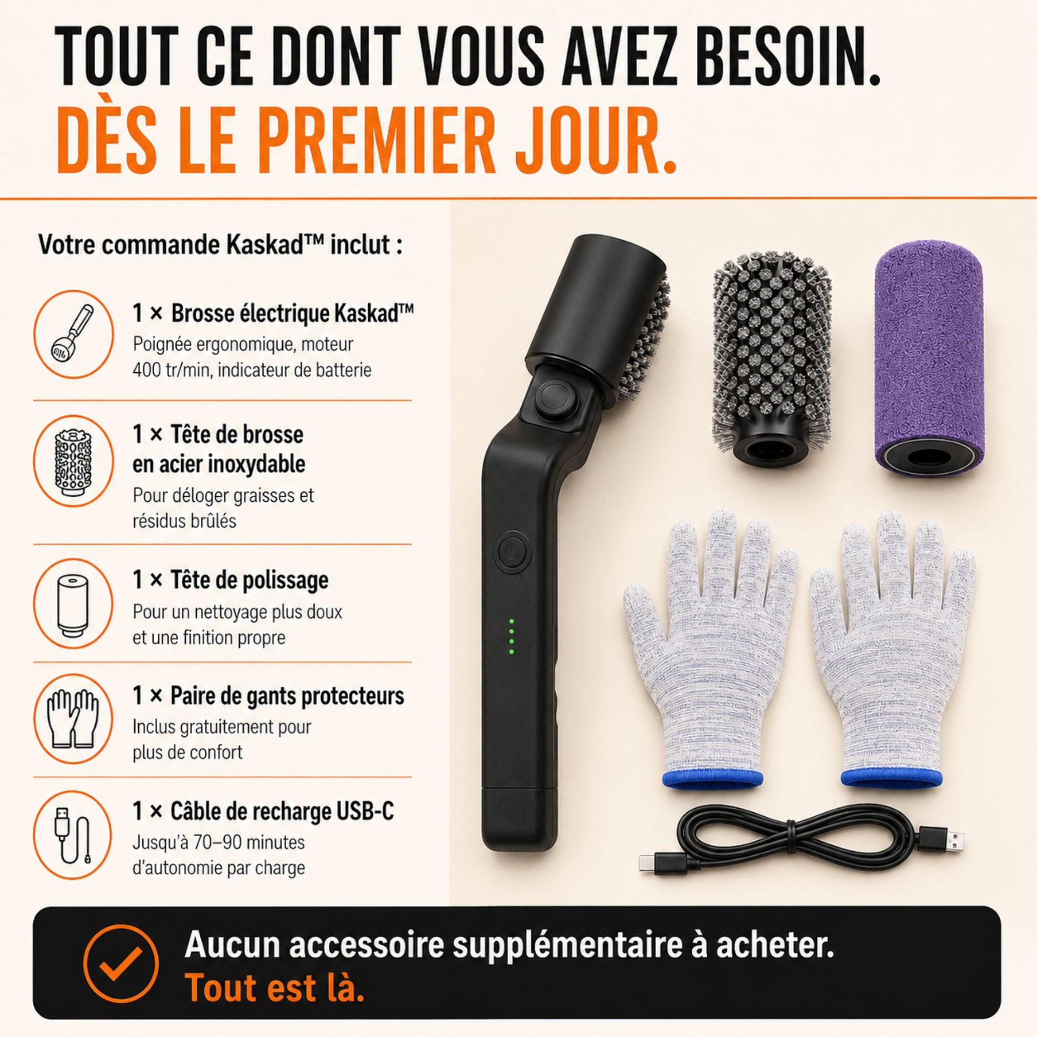 Brosse Électrique pour BBQ Kaskad™ – Nettoyage Rapide et Sans Effort