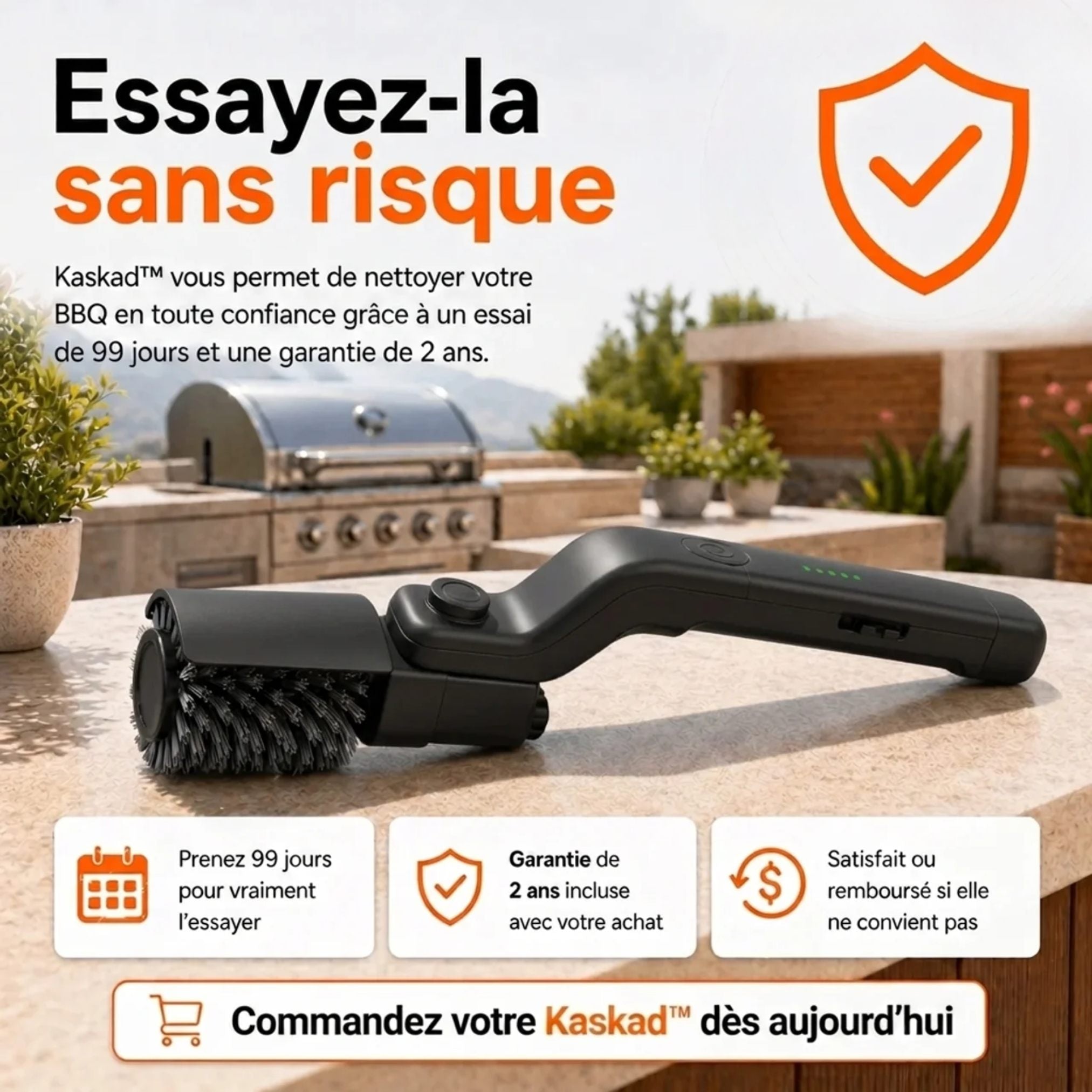 Brosse Électrique pour BBQ Kaskad™ – Nettoyage Rapide et Sans Effort